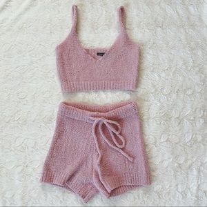 NWOT Fashion Nova 2 Piece Pink Cozy Set